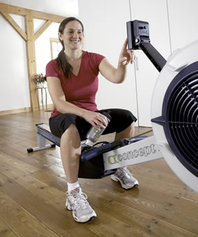 Woman on Indoor Rower