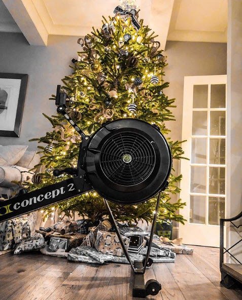 Indoor rower e albero di natale