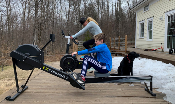 Allenamento bambino su rowerg